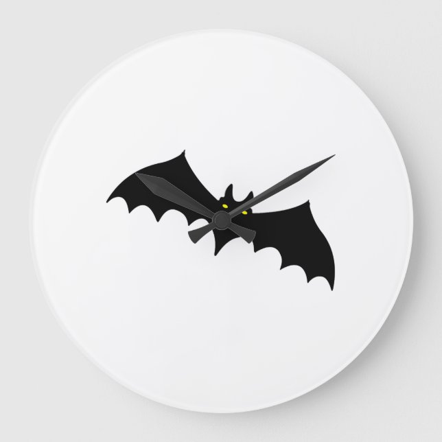 Fladdermus halloween        stor klocka (Framsida)