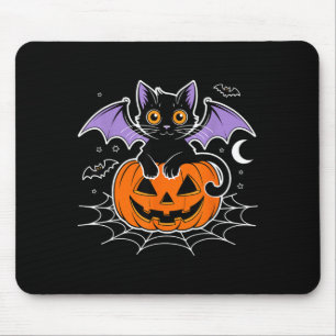 Fladdermus Halloween _ Svart Katt Fladdermusvingar Musmatta