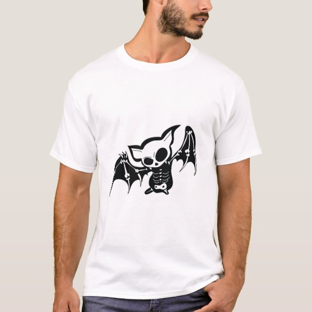 Fladdermus Halloween T Shirt (Framsida)