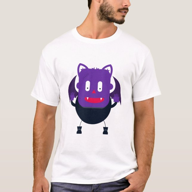 Fladdermus halloween         t shirt (Framsida)