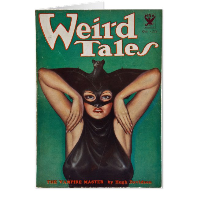 Fladdermus Head Hälsningskort (Framsidan)