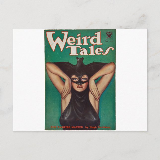 Fladdermus Head Vykort (Framsida)