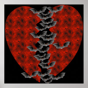 Fladdermus Heart Poster