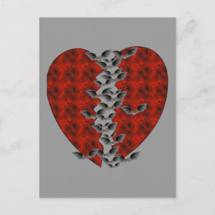 Fladdermus Heart Vykort