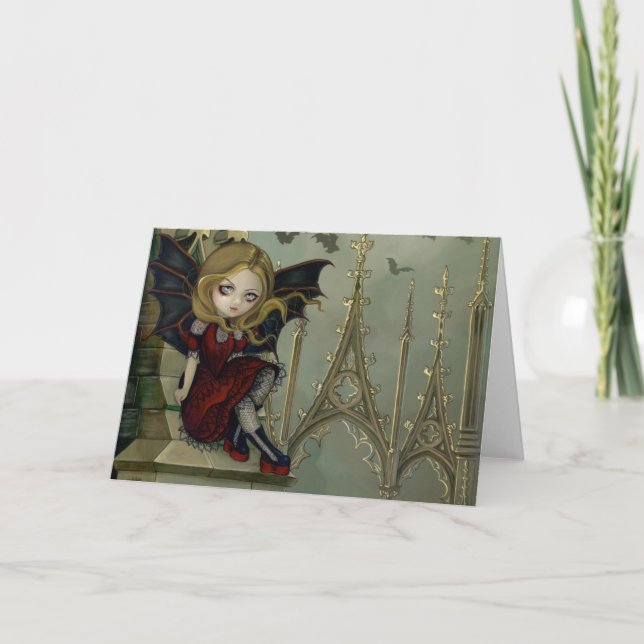 "Fladdermus i Belfry"-hälsningskort Kort (Framsida)