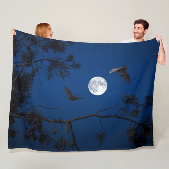 FLADDERMUS i FULL MOON Fleecefilt (På plats)