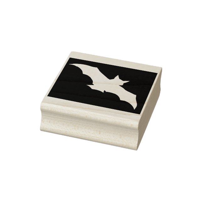 Fladdermus invert silhouette art frimärke stämpel (Stämpel)