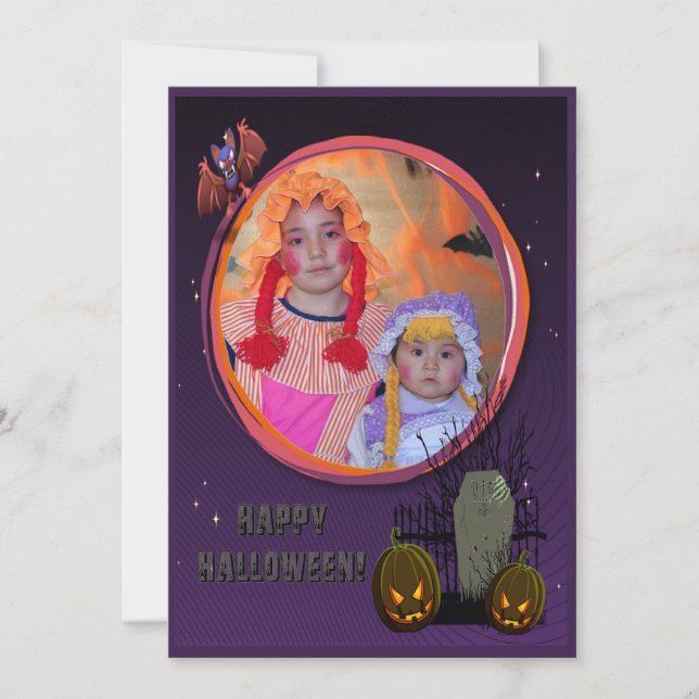 Fladdermus, Jack o' Lanterns, Gravsten, Lägg till  Inbjudningar (Framsida)