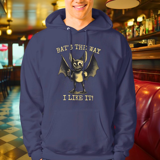 Fladdermus! Jag gillar det! - Spelande Fladdermus  Hoodie (Skapare uppladdad)