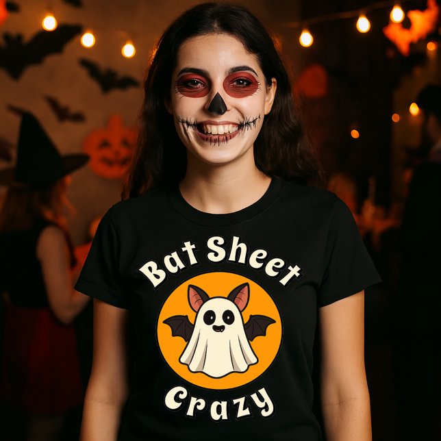 Fladdermus Lakan Crazy Funny Halloween T Shirt (Skapare uppladdad)