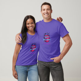 Fladdermus Lila Rosa Färgmatchande Happy hallowee T Shirt
