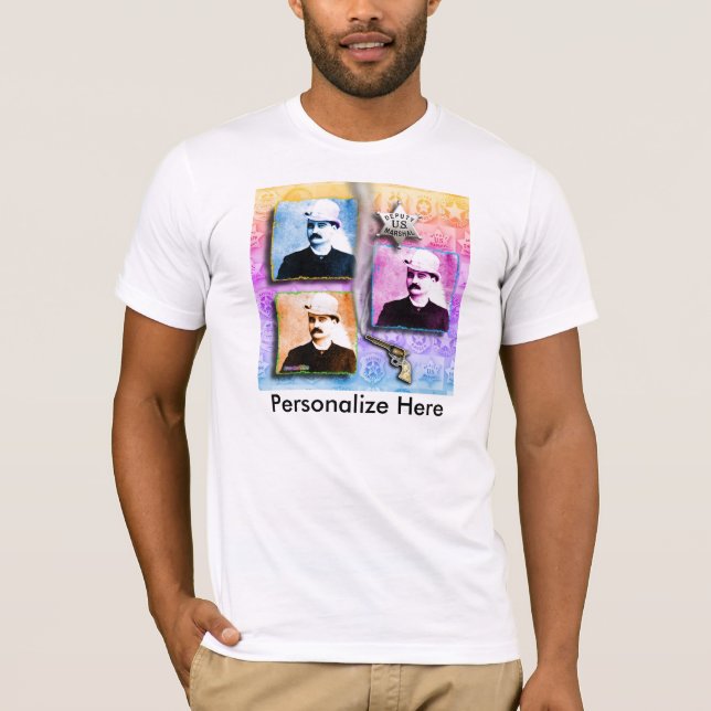 Fladdermus Masterson Pop Art T-Shirt (Framsida)