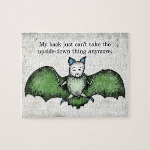 Fladdermus med ett dåligt bak-pussel pussel