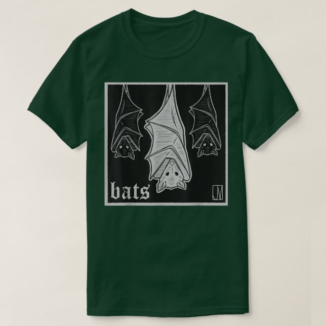 Fladdermus Mörk Halloween Fantasy Vampire 445 T Shirt (Design framsida)