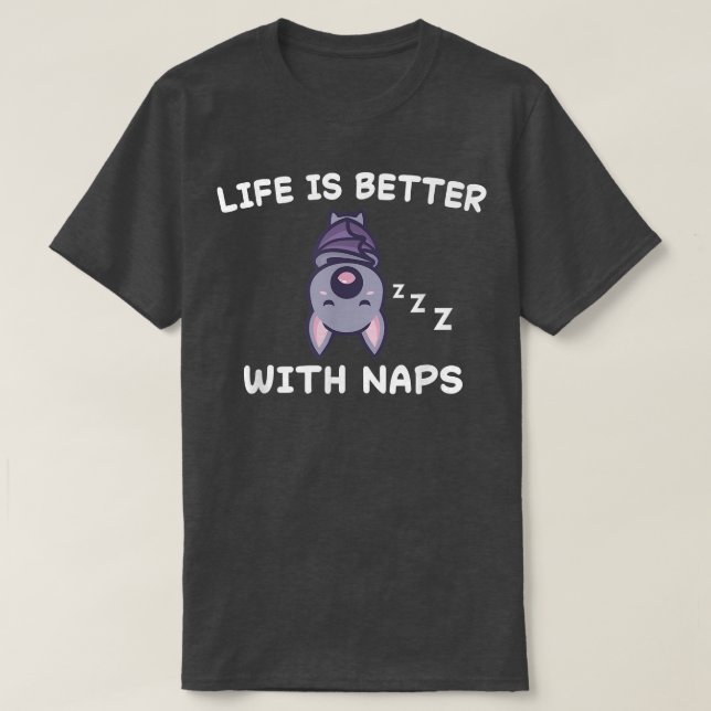 Fladdermus Nap Sleeping Pajama Nightgown T Shirt (Design framsida)