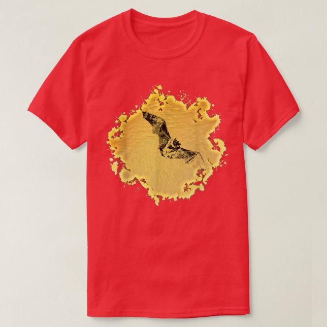 Fladdermus Night Vampire Halloween Vinge, däggdjur T Shirt (Design framsida)