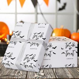 Fladdermus och Bus eller godis-skripttext Hallowee Presentpapper