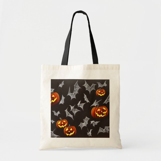 Fladdermus och Lanternor Bus eller godis Tygkasse (Framsidan)