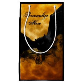 Fladdermus och skörd måne faller svart gult elegan