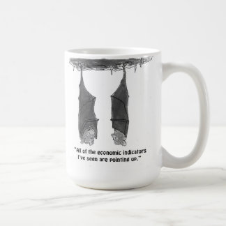 Fladdermus om ekonomin kaffemugg