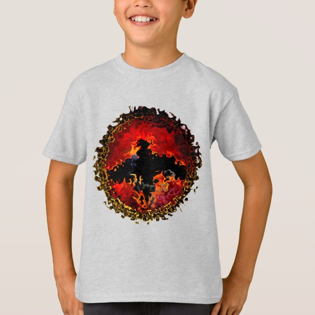 Fladdermus om Fire Digital Art T-shirt (Framsida)