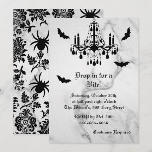 Fladdermus om inbjudan till Marble Halloween
