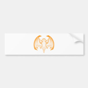Fladdermus Orange Inv. MUSEUM Zazzle-gåvor Bildekal