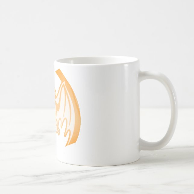 Fladdermus Orange Inv. MUSEUM Zazzle-gåvor Kaffemugg (Höger)