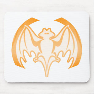 Fladdermus Orange Inv. MUSEUM Zazzle-gåvor Musmatta