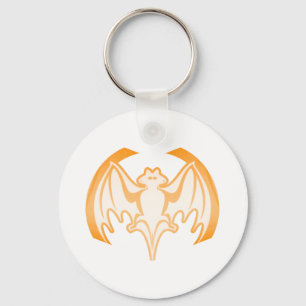 Fladdermus Orange Inv. MUSEUM Zazzle-gåvor Nyckelring
