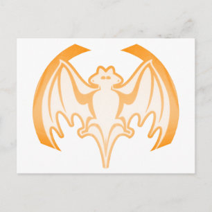 Fladdermus Orange Inv. MUSEUM Zazzle-gåvor Vykort