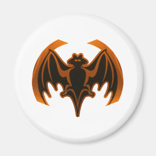 Fladdermus Orange MUSEUM Zazzle-gåvor Magnet