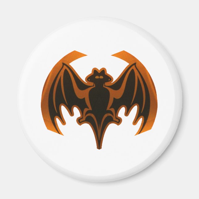 Fladdermus Orange MUSEUM Zazzle-gåvor Magnet (Framsidan)
