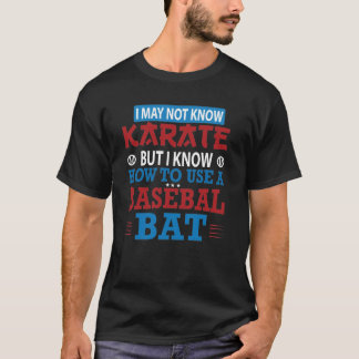 Fladdermus över karate – Basebollspelare Vibes T Shirt