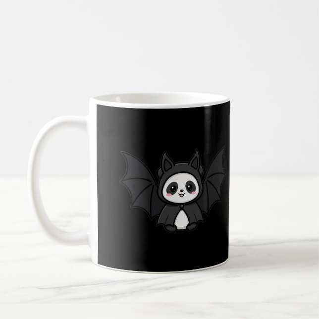 Fladdermus Panda Halloween Kaffemugg (Vänster)