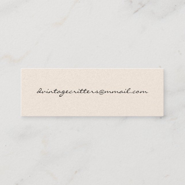 Fladdermus par på datum mini visitkort (Baksida)