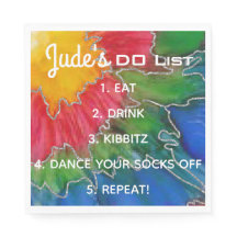 Fladdermus Pub Mitzvah Elegant Färg Napkins