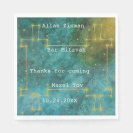 Fladdermus Pub Mitzvah ut ur denna andra torahnapk Pappersservett