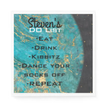 Fladdermus Pub Mitzvah Utrymme ut Napkins