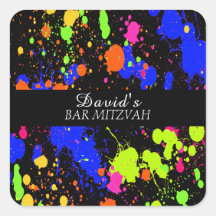 Fladdermus/Pub Mitzvahs Neon Paint Splatter