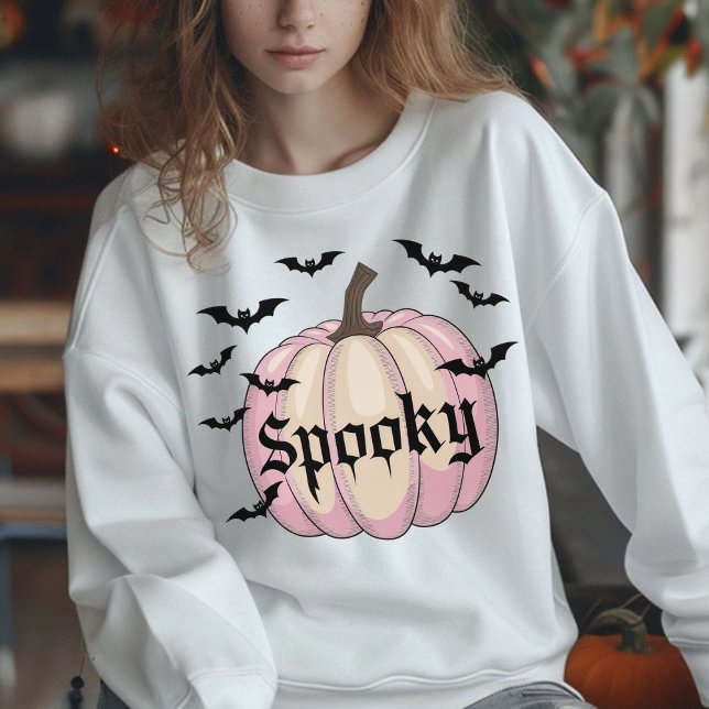 Fladdermus Pumpkin Halloween Sweater Pastel T Shirt (Skapare uppladdad)