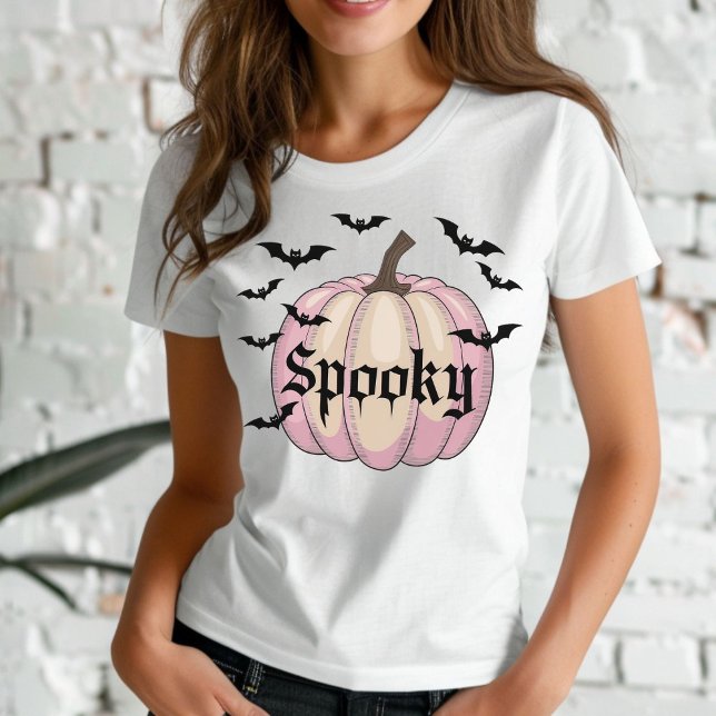 Fladdermus Pumpkin Halloween T Shirt Pastel (Skapare uppladdad)