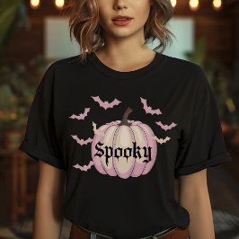 Fladdermus Pumpkin Spooky Halloween T Shirt Pastel