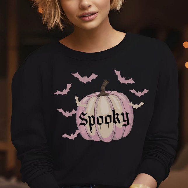 Fladdermus Pumpkin Spooky Halloween T Shirt Pastel (Skapare uppladdad)