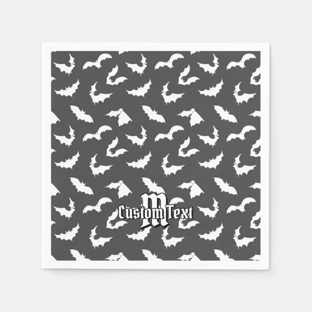 Fladdermus Silhouettes Mönster Napkins Pappersservett (Framsidan)