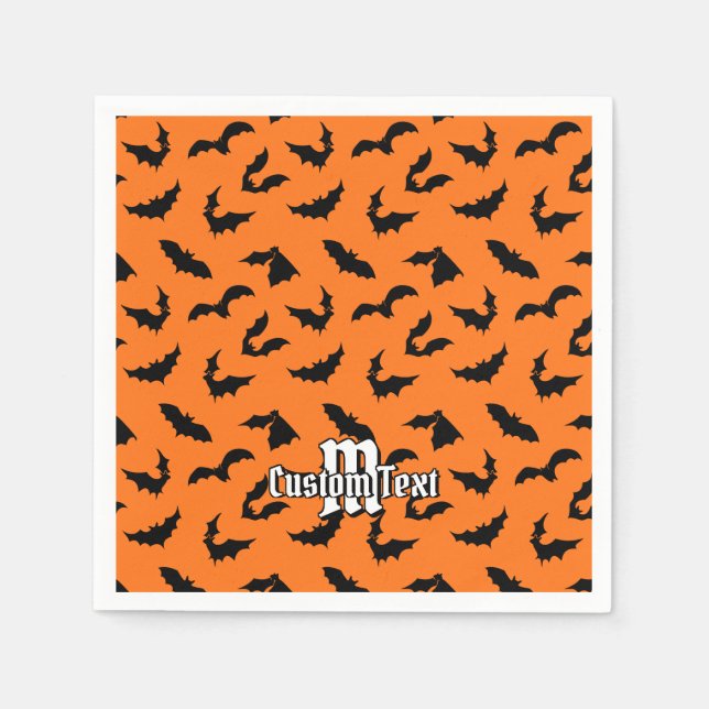 Fladdermus Silhouettes Mönster Pappersservett (Framsidan)