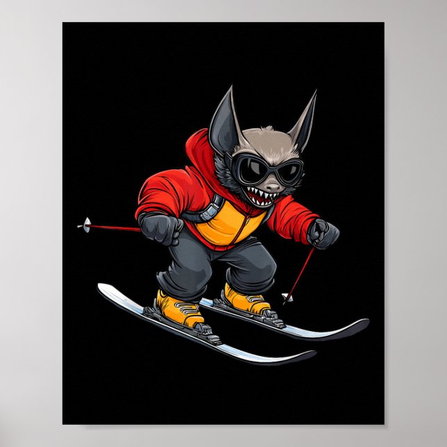 Fladdermus Skidåkare  Poster (Framsidan)