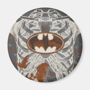 Fladdermus Symbol Ribage Vintage Collage Magnet