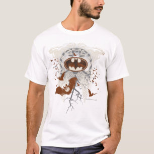 Fladdermus Symbol Ribage Vintage Collage Tee Shirt