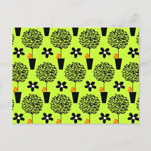 Fladdermus Topiary Vykort (Framsida)